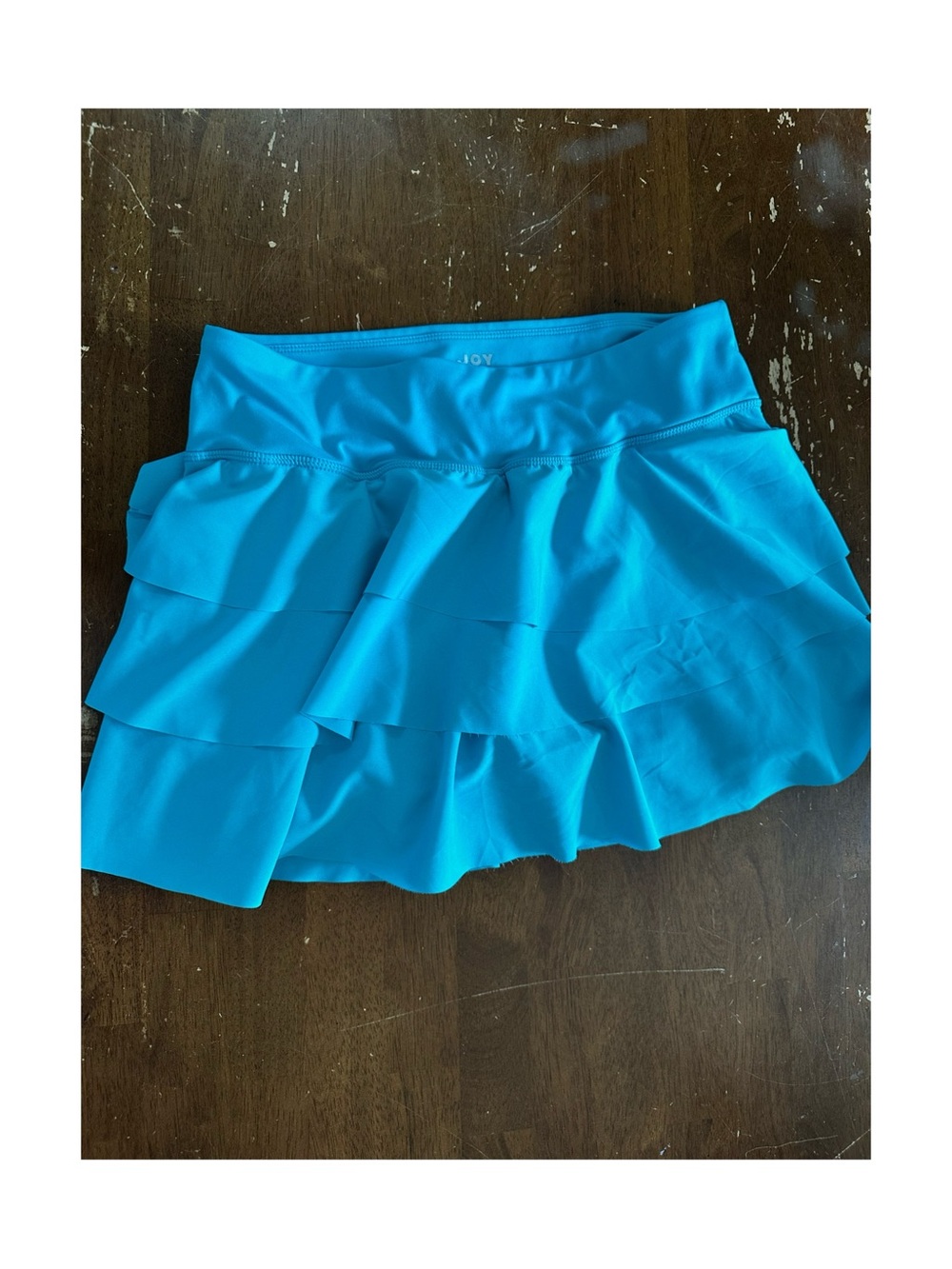 JoyLab High Rise Turquoise Blue Tiered Ruffle Skort Size Medium
